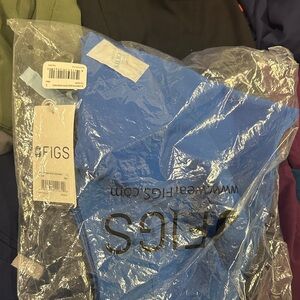 Figs Classic Blue Medical Scrub Top